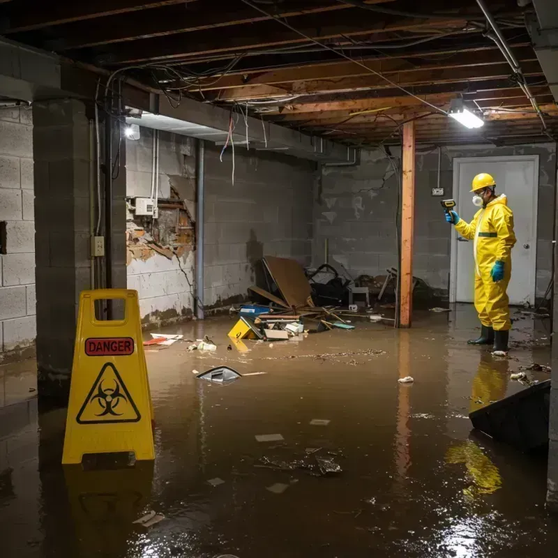 Flooded Basement Electrical Hazard in Glenwood, IL Property